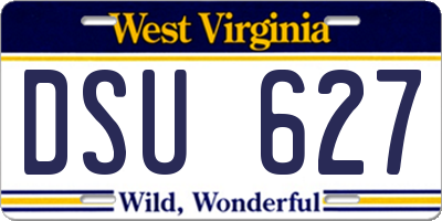 WV license plate DSU627