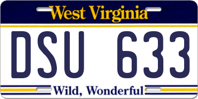 WV license plate DSU633
