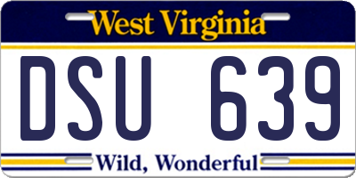 WV license plate DSU639