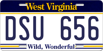 WV license plate DSU656