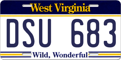 WV license plate DSU683
