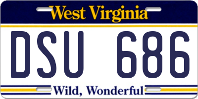 WV license plate DSU686