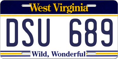 WV license plate DSU689