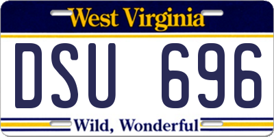 WV license plate DSU696