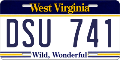 WV license plate DSU741