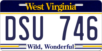 WV license plate DSU746