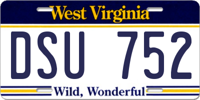 WV license plate DSU752