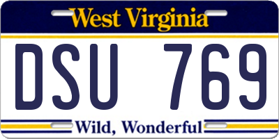 WV license plate DSU769