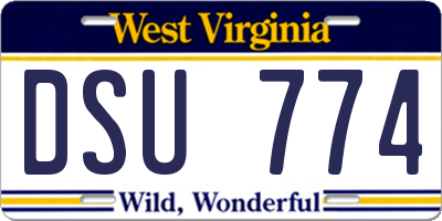WV license plate DSU774