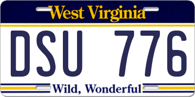 WV license plate DSU776