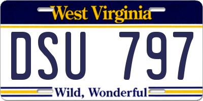 WV license plate DSU797