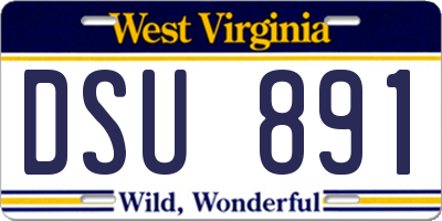WV license plate DSU891