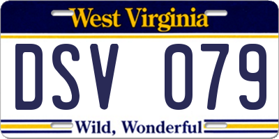 WV license plate DSV079