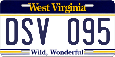 WV license plate DSV095