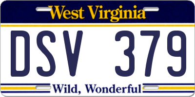 WV license plate DSV379