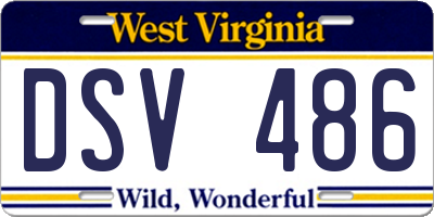 WV license plate DSV486