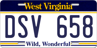 WV license plate DSV658