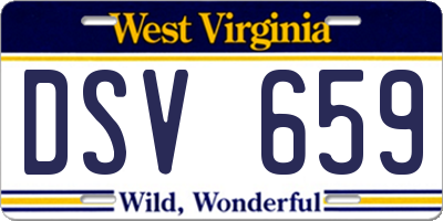 WV license plate DSV659