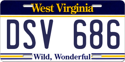 WV license plate DSV686