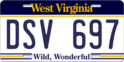WV license plate DSV697