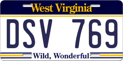 WV license plate DSV769