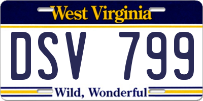 WV license plate DSV799