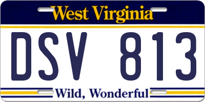WV license plate DSV813