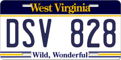 WV license plate DSV828