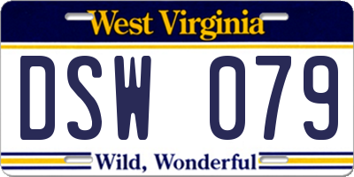 WV license plate DSW079