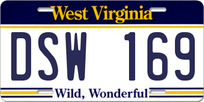 WV license plate DSW169