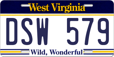 WV license plate DSW579