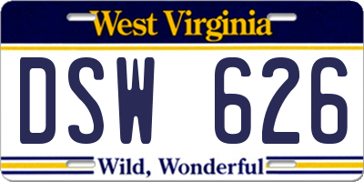 WV license plate DSW626