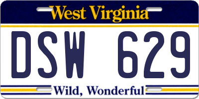 WV license plate DSW629