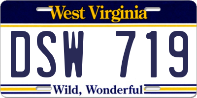 WV license plate DSW719