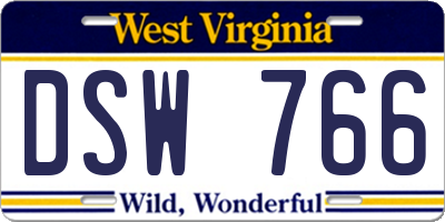 WV license plate DSW766