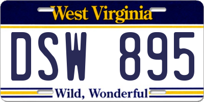 WV license plate DSW895