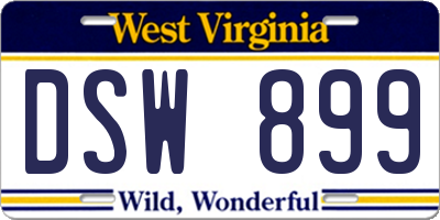 WV license plate DSW899