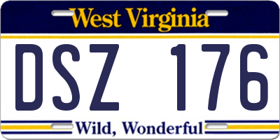 WV license plate DSZ176