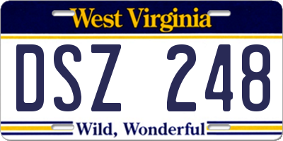 WV license plate DSZ248