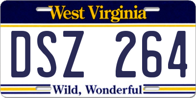 WV license plate DSZ264