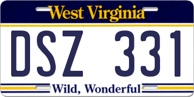 WV license plate DSZ331