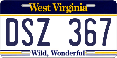 WV license plate DSZ367