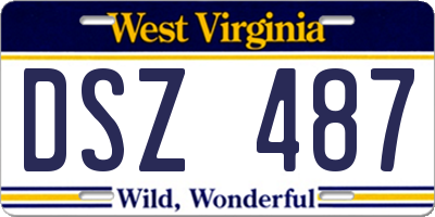 WV license plate DSZ487