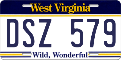 WV license plate DSZ579