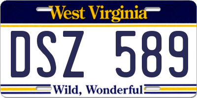 WV license plate DSZ589