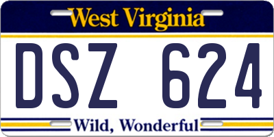 WV license plate DSZ624