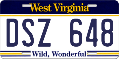 WV license plate DSZ648