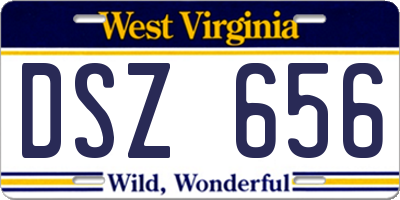 WV license plate DSZ656