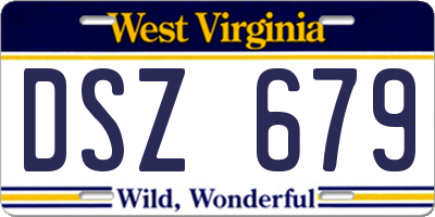 WV license plate DSZ679