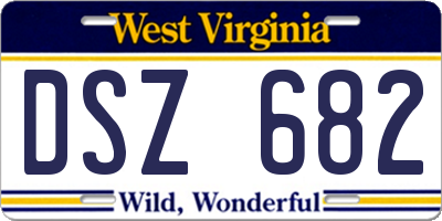 WV license plate DSZ682